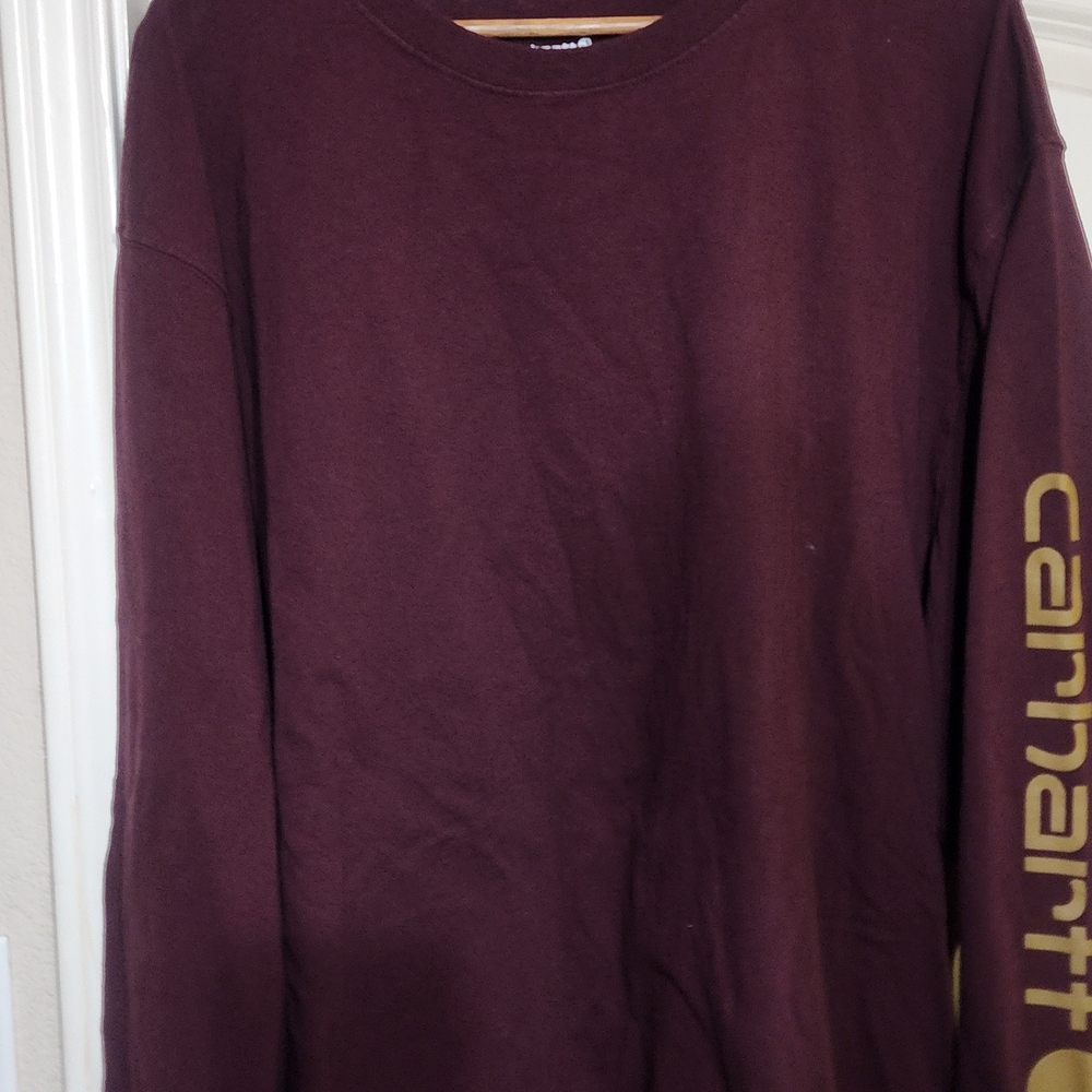 Carhartt Men's Burgundy‎ Long Sleeve Shirt
